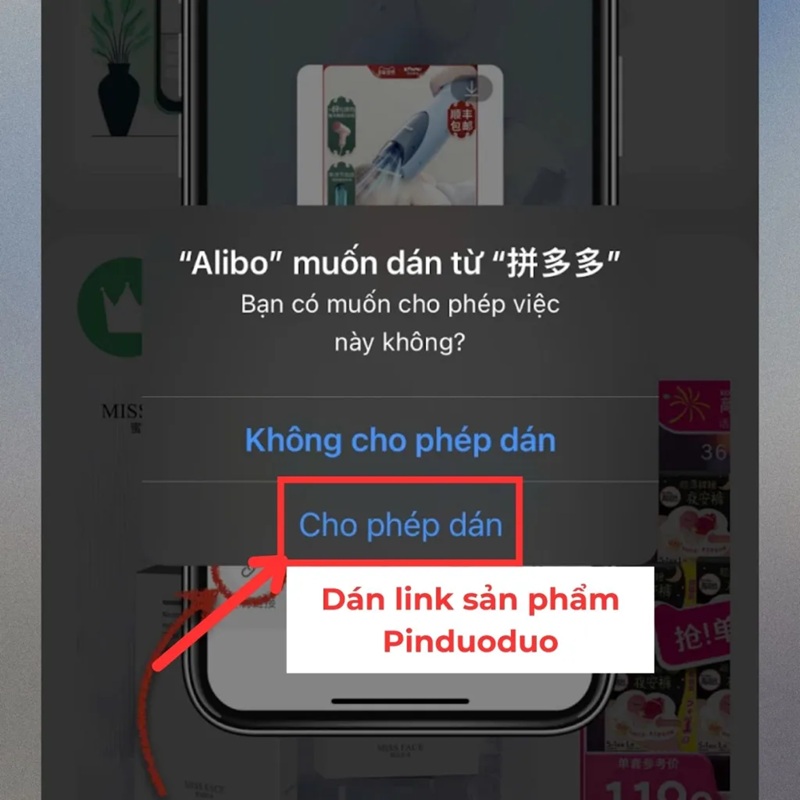 án liên kết sản phẩm vừa sao chép